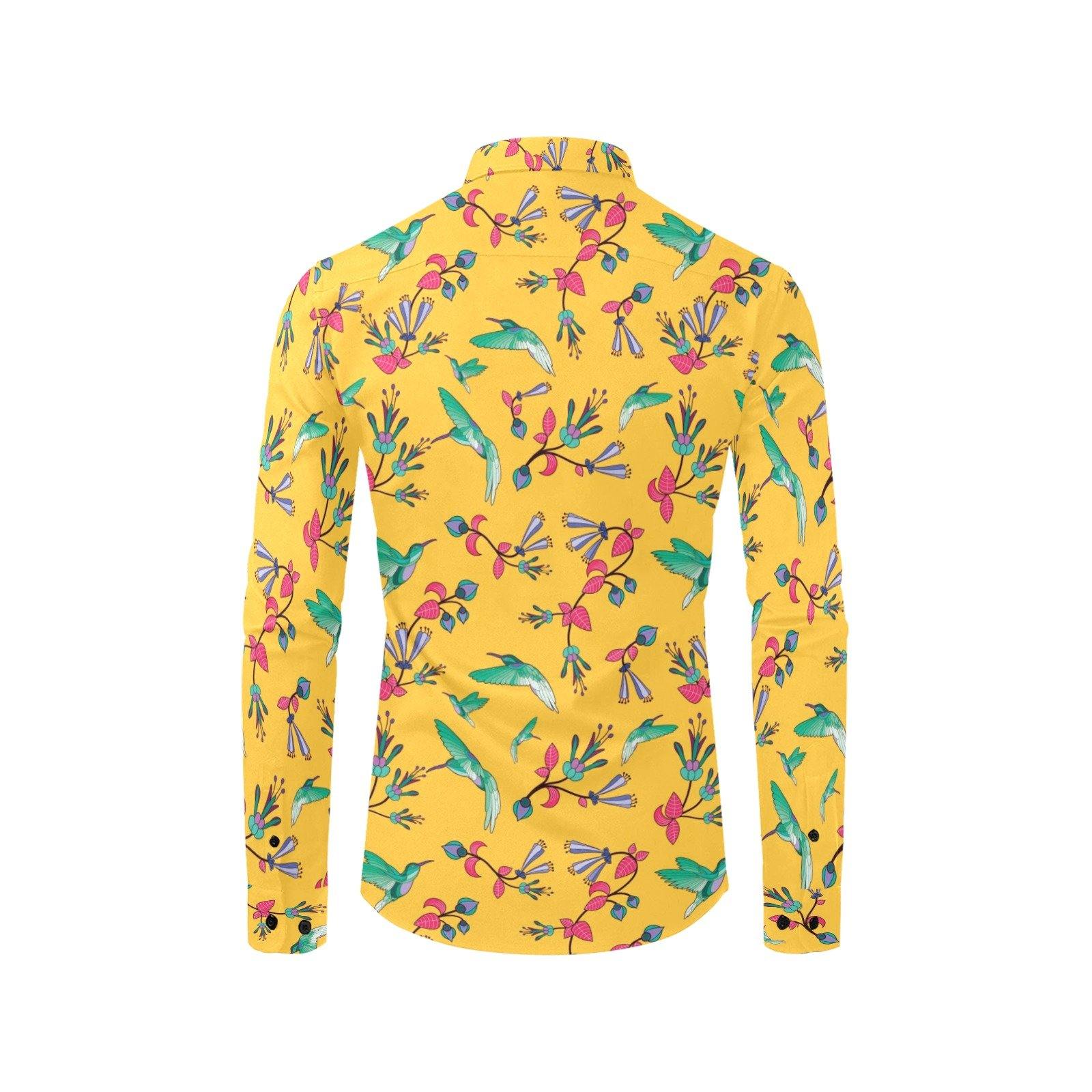 Swift Pastel Yellow Men's All Over Print Casual Dress Shirt (Model T61) Men's Dress Shirt (T61) e-joyer 