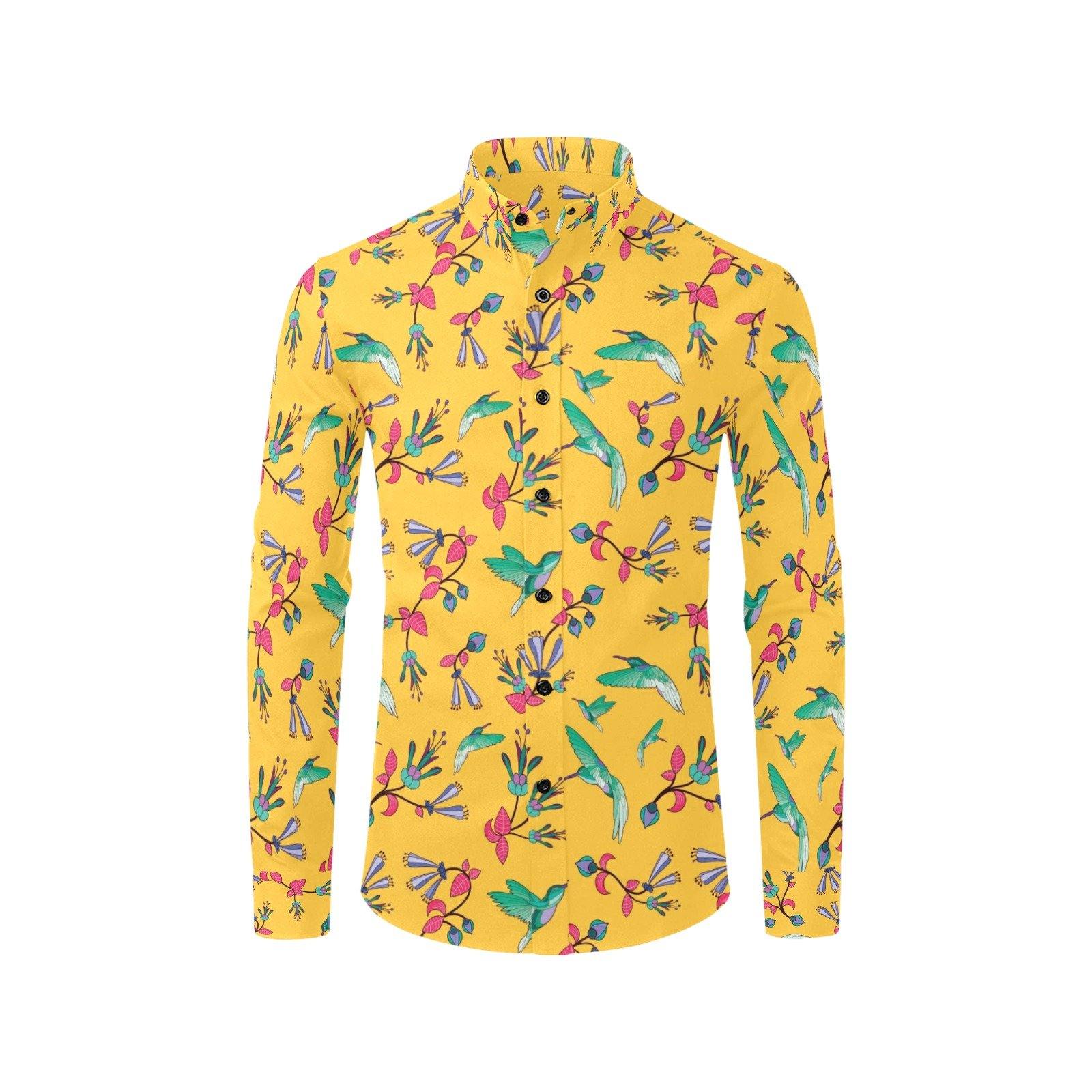 Swift Pastel Yellow Men's All Over Print Casual Dress Shirt (Model T61) Men's Dress Shirt (T61) e-joyer 