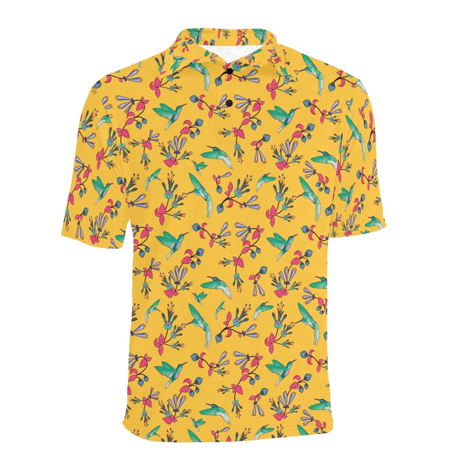 Swift Pastel Yellow Men's All Over Print Polo Shirt (Model T55) Men's Polo Shirt (Model T55) e-joyer 