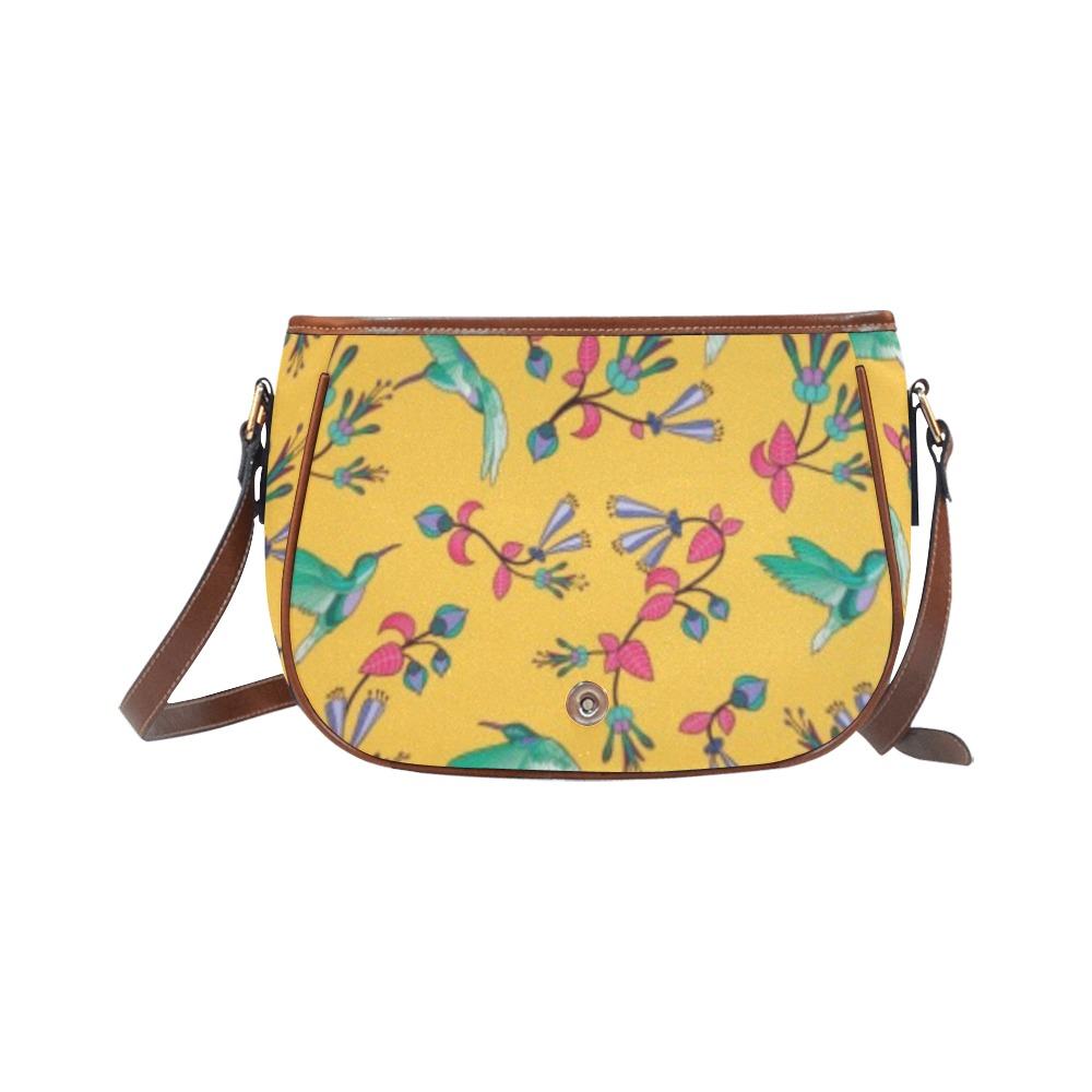 Swift Pastel Yellow Saddle Bag/Small (Model 1649) Full Customization Saddle Bag/Small (Full Customization) e-joyer 