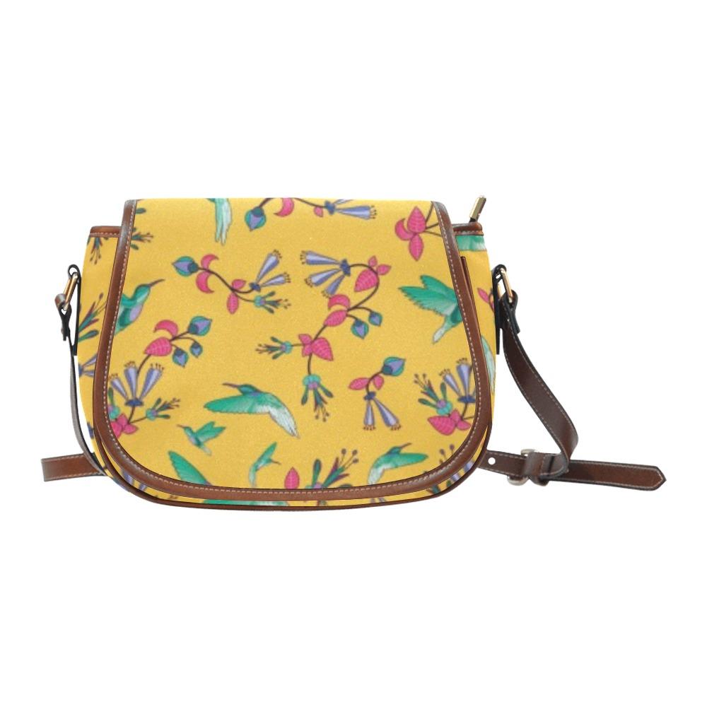 Swift Pastel Yellow Saddle Bag/Small (Model 1649) Full Customization Saddle Bag/Small (Full Customization) e-joyer 