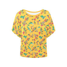 Load image into Gallery viewer, Swift Pastel Yellow Women&#39;s Batwing-Sleeved Blouse T shirt (Model T44) Women&#39;s Batwing-Sleeved Blouse T shirt (T44) e-joyer 
