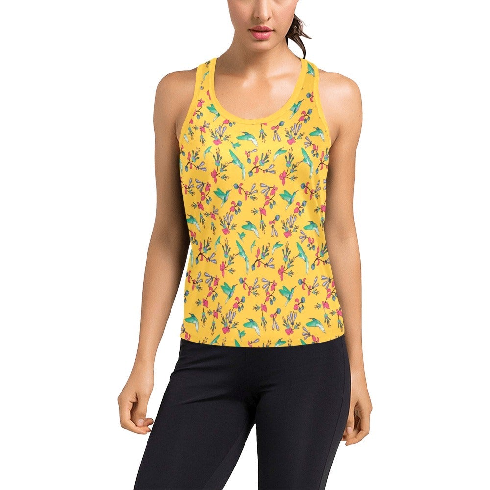 Swift Pastel Yellow Women's Racerback Tank Top (Model T60) Racerback Tank Top (T60) e-joyer 