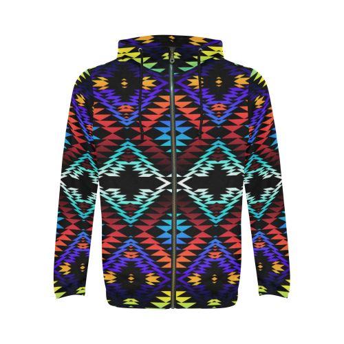 Taos Morning and Midnight All Over Print Full Zip Hoodie for Men (Model H14) All Over Print Full Zip Hoodie for Men (H14) e-joyer 