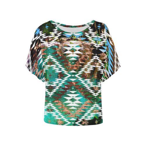 Taos Nature Women's Batwing-Sleeved Blouse T shirt (Model T44) Women's Batwing-Sleeved Blouse T shirt (T44) e-joyer 