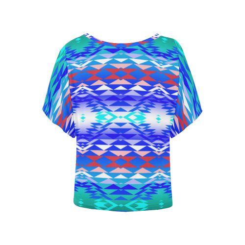 Taos Powwow 180 Women's Batwing-Sleeved Blouse T shirt (Model T44) Women's Batwing-Sleeved Blouse T shirt (T44) e-joyer 