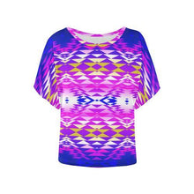 Load image into Gallery viewer, Taos Powwow 240 Women&#39;s Batwing-Sleeved Blouse T shirt (Model T44) Women&#39;s Batwing-Sleeved Blouse T shirt (T44) e-joyer 

