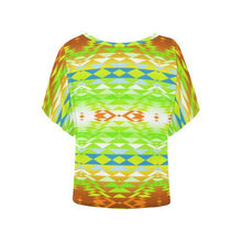 Load image into Gallery viewer, Taos Powwow 30 Women&#39;s Batwing-Sleeved Blouse T shirt (Model T44) Women&#39;s Batwing-Sleeved Blouse T shirt (T44) e-joyer 
