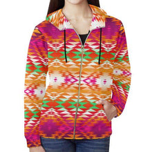 Load image into Gallery viewer, Taos Powwow 330 All Over Print Full Zip Hoodie for Women (Model H14) All Over Print Full Zip Hoodie for Women (H14) e-joyer 
