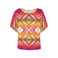 Load image into Gallery viewer, Taos Powwow 330 Women&#39;s Batwing-Sleeved Blouse T shirt (Model T44) Women&#39;s Batwing-Sleeved Blouse T shirt (T44) e-joyer 
