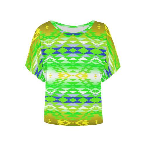 Taos Powwow 60 Women's Batwing-Sleeved Blouse T shirt (Model T44) Women's Batwing-Sleeved Blouse T shirt (T44) e-joyer 