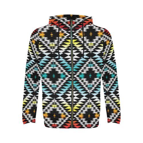 Taos Sunrise All Over Print Full Zip Hoodie for Men (Model H14) All Over Print Full Zip Hoodie for Men (H14) e-joyer 