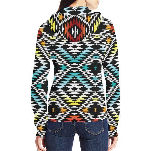 Taos Sunrise All Over Print Full Zip Hoodie for Women (Model H14) All Over Print Full Zip Hoodie for Women (H14) e-joyer 