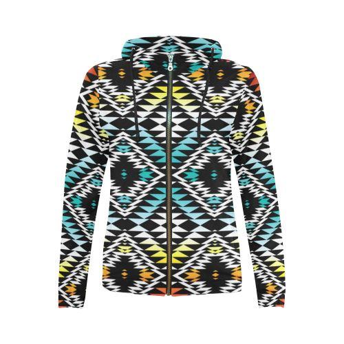 Taos Sunrise All Over Print Full Zip Hoodie for Women (Model H14) All Over Print Full Zip Hoodie for Women (H14) e-joyer 