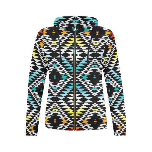 Taos Sunrise Full Zip Hoodie by 49 Dzine