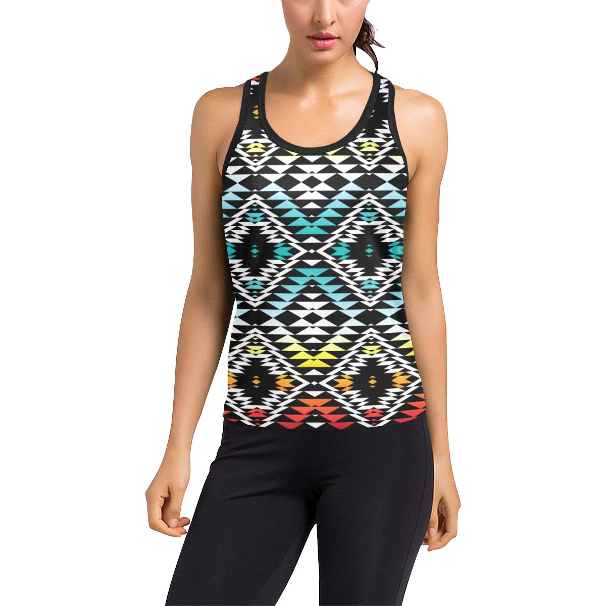 Taos Sunrise Women's Racerback Tank Top (Model T60) Racerback Tank Top (T60) e-joyer 