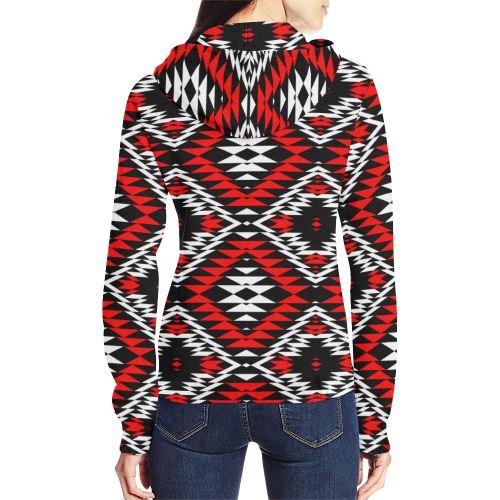 Taos Wool All Over Print Full Zip Hoodie for Women (Model H14) All Over Print Full Zip Hoodie for Women (H14) e-joyer 