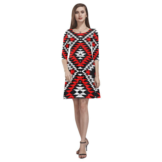 Taos Wool Tethys Half-Sleeve Skater Dress(Model D20) Tethys Half-Sleeve Skater Dress (D20) e-joyer 