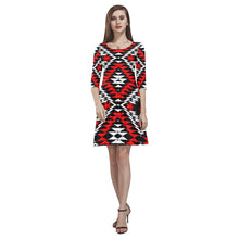 Load image into Gallery viewer, Taos Wool Tethys Half-Sleeve Skater Dress(Model D20) Tethys Half-Sleeve Skater Dress (D20) e-joyer 
