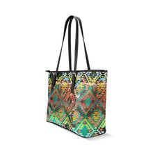 Load image into Gallery viewer, Taos Wool Tote Bag/Large (Model 1640) Leather Tote Bag (1640) e-joyer 
