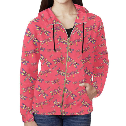 The Gathering All Over Print Full Zip Hoodie for Women (Model H14) All Over Print Full Zip Hoodie for Women (H14) e-joyer 