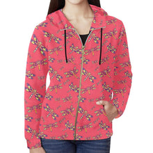 Load image into Gallery viewer, The Gathering All Over Print Full Zip Hoodie for Women (Model H14) All Over Print Full Zip Hoodie for Women (H14) e-joyer 
