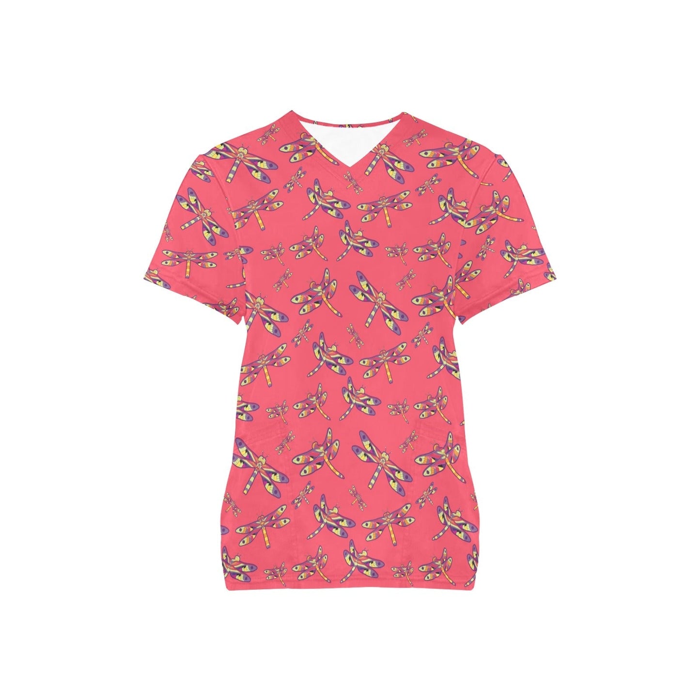 The Gathering All Over Print Scrub Top Scrub Top e-joyer 