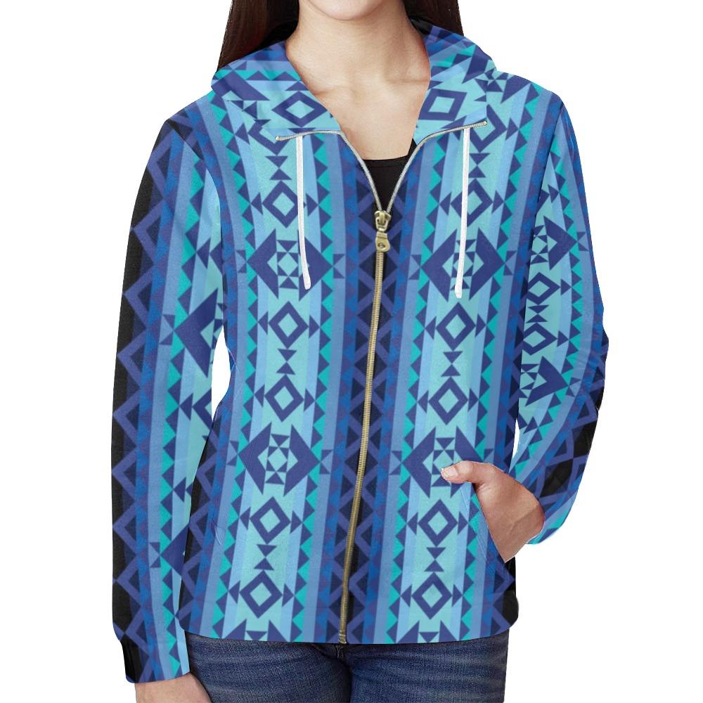 Tipi All Over Print Full Zip Hoodie for Women (Model H14) All Over Print Full Zip Hoodie for Women (H14) e-joyer 