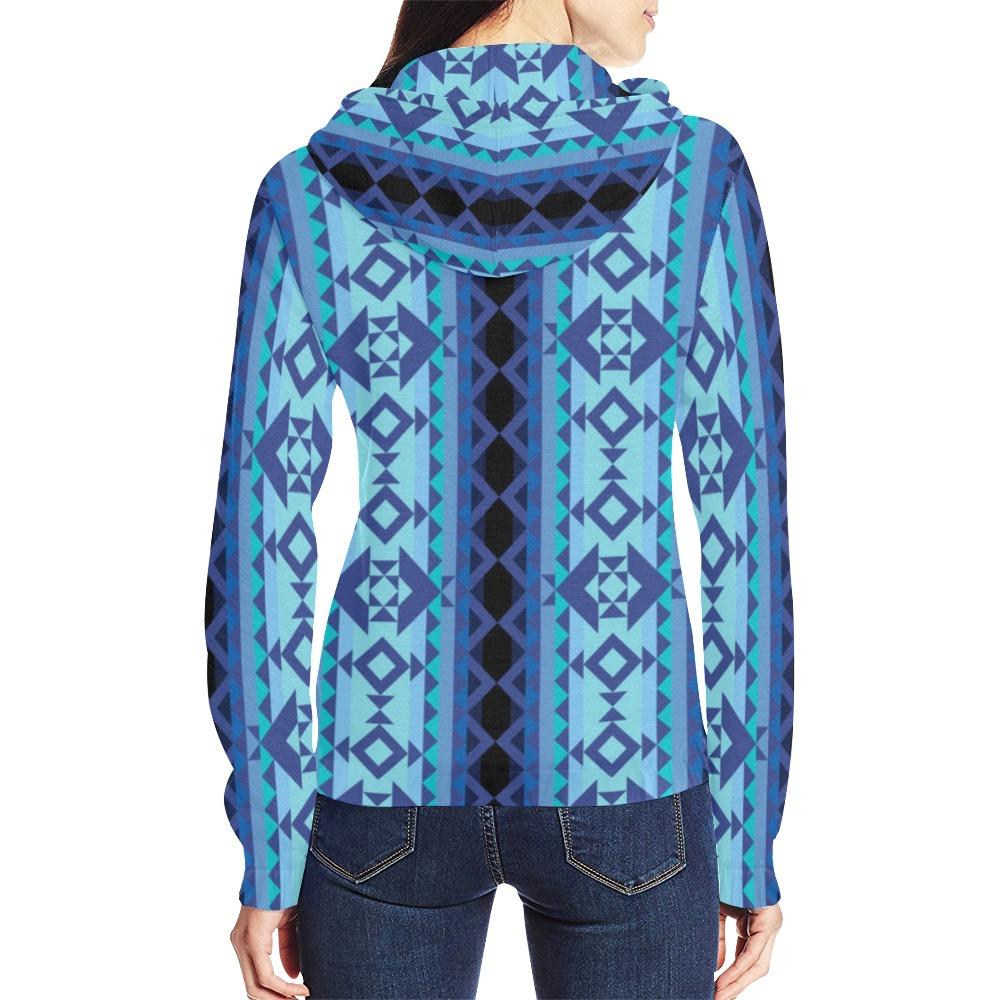 Tipi All Over Print Full Zip Hoodie for Women (Model H14) All Over Print Full Zip Hoodie for Women (H14) e-joyer 