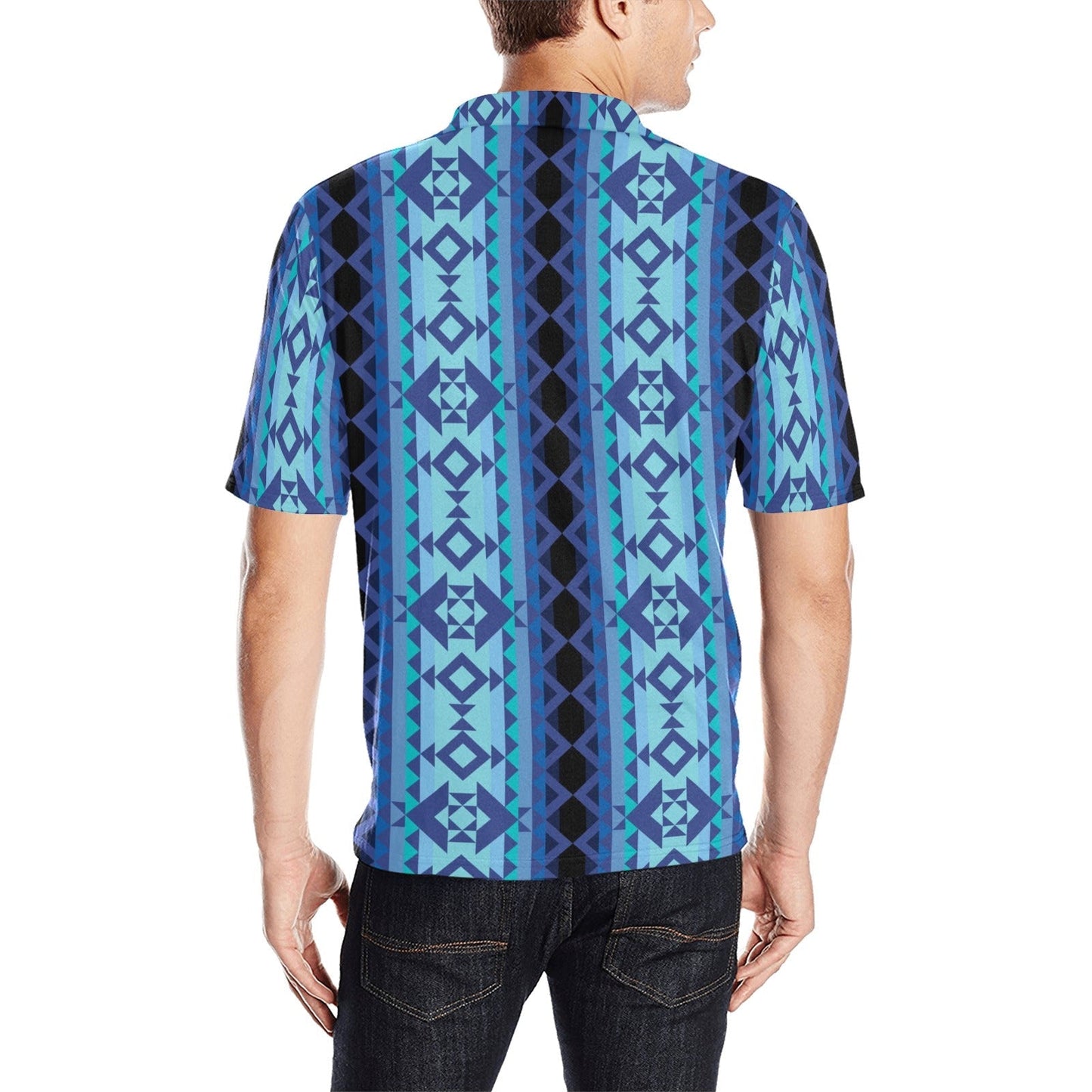 Tipi Men's All Over Print Polo Shirt (Model T55) Men's Polo Shirt (Model T55) e-joyer 