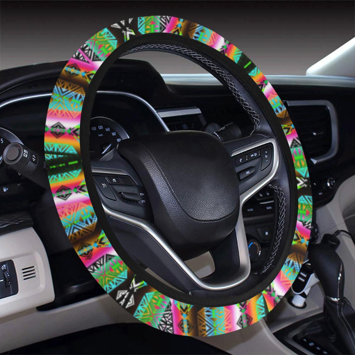 Trade Route North Steering Wheel Cover with Elastic Edge Steering Wheel Cover with Elastic Edge e-joyer 