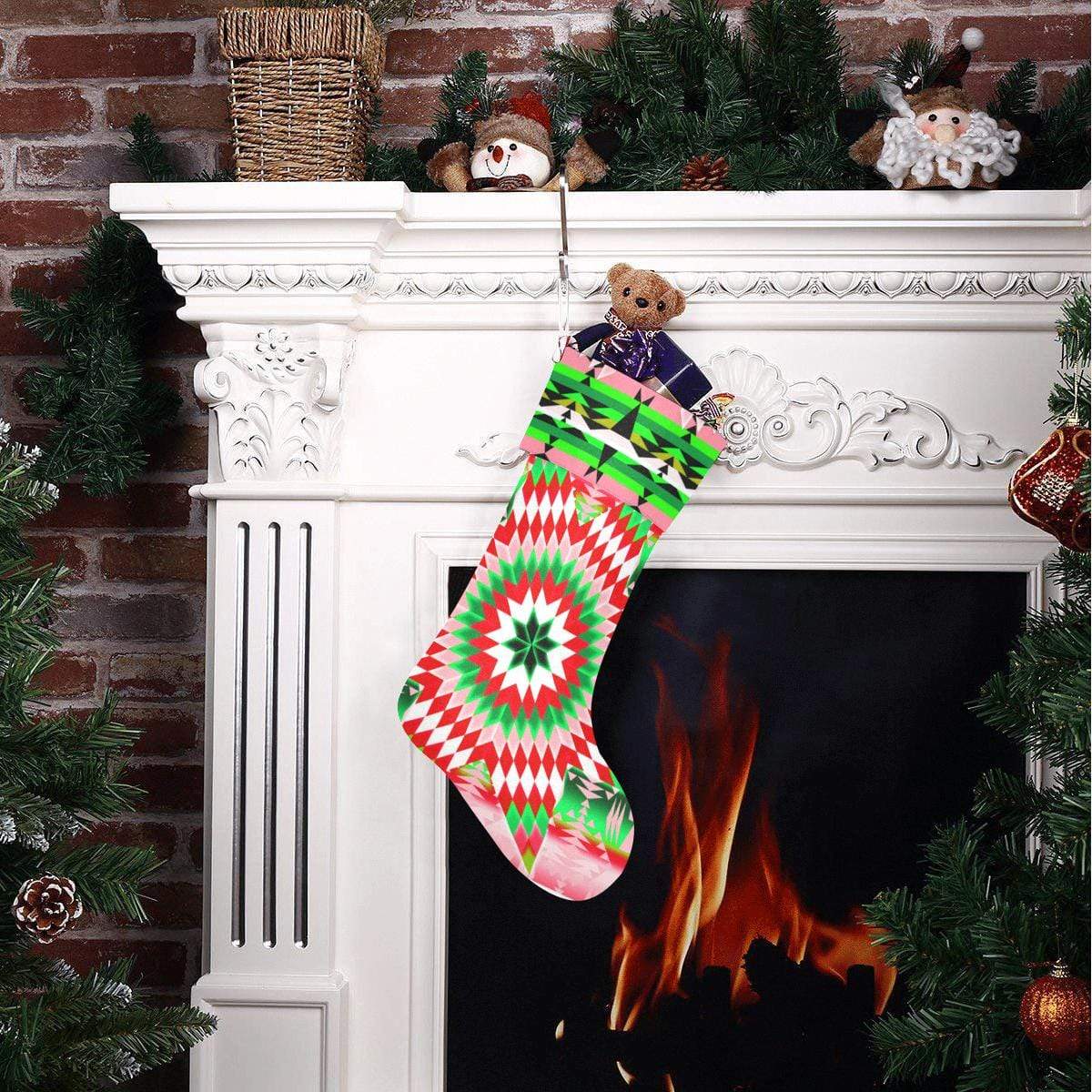 Tropical Forest Star Quilt Christmas Stocking Christmas Stocking e-joyer 