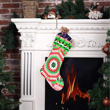 Load image into Gallery viewer, Tropical Forest Star Quilt Christmas Stocking Christmas Stocking e-joyer 
