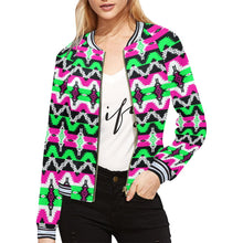 Load image into Gallery viewer, Two Spirit Ceremony All Over Print Bomber Jacket for Women (Model H21) All Over Print Bomber Jacket for Women (H21) e-joyer 
