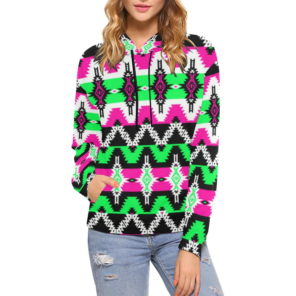 Two Spirit Ceremony All Over Print Hoodie for Women (USA Size) (Model H13) All Over Print Hoodie for Women (H13) e-joyer 