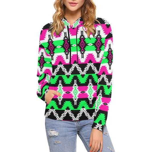 Two Spirit Ceremony All Over Print Hoodie for Women (USA Size) (Model H13) All Over Print Hoodie for Women (H13) e-joyer 