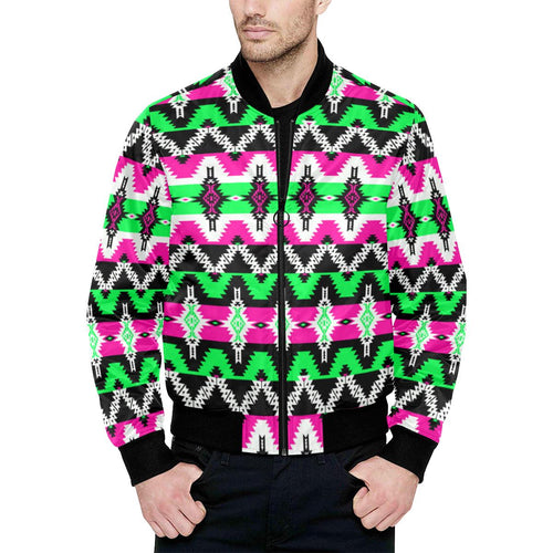 Two Spirit Ceremony All Over Print Quilted Bomber Jacket for Men (Model H33) All Over Print Quilted Jacket for Men (H33) e-joyer 