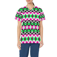 Load image into Gallery viewer, Two Spirit Ceremony All Over Print Scrub Top Scrub Top e-joyer 
