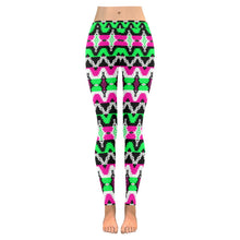 Load image into Gallery viewer, Two Spirit Ceremony Low Rise Leggings (Invisible Stitch) (Model L05) Low Rise Leggings (Invisible Stitch) (L05) e-joyer 
