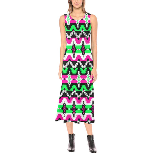 Two Spirit Ceremony Phaedra Sleeveless Open Fork Long Dress (Model D08) dress e-joyer 