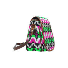 Load image into Gallery viewer, Two Spirit Ceremony Saddle Bag/Small (Model 1649) Full Customization bag e-joyer 
