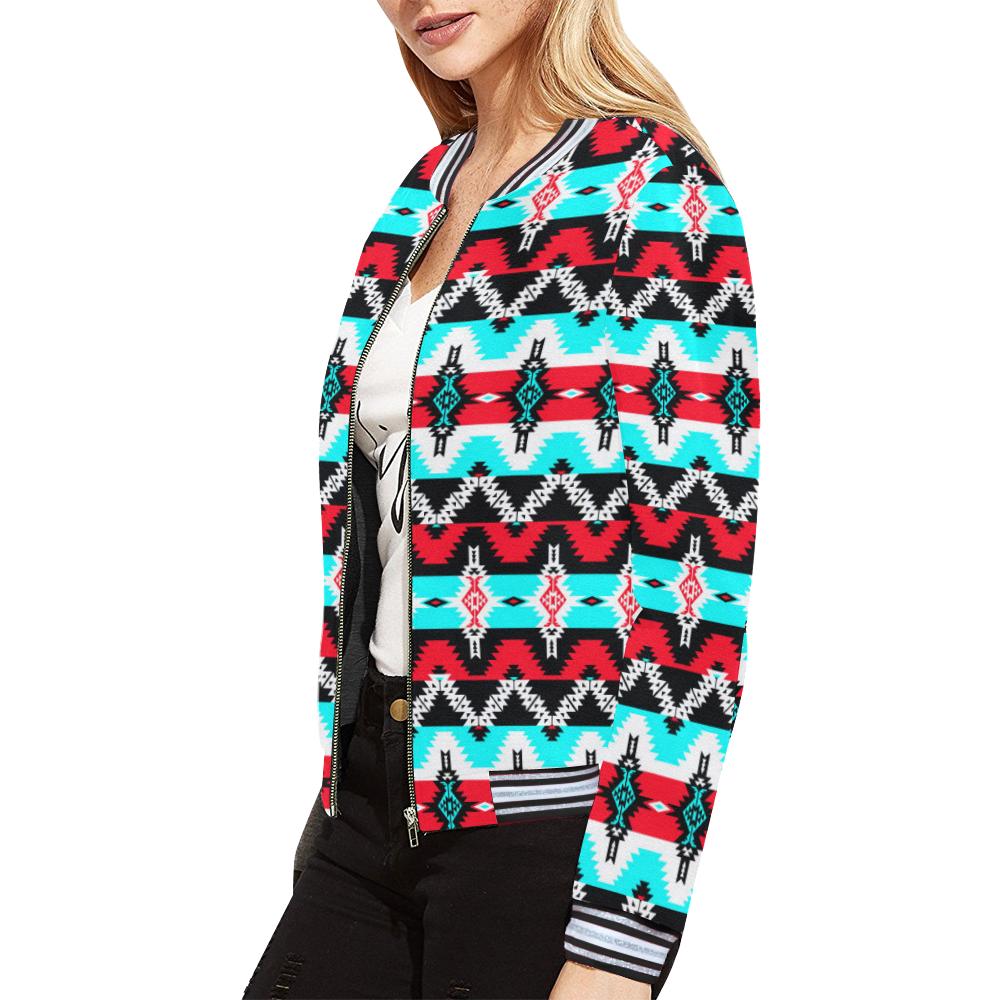 Two Spirit Dance All Over Print Bomber Jacket for Women (Model H21) All Over Print Bomber Jacket for Women (H21) e-joyer 