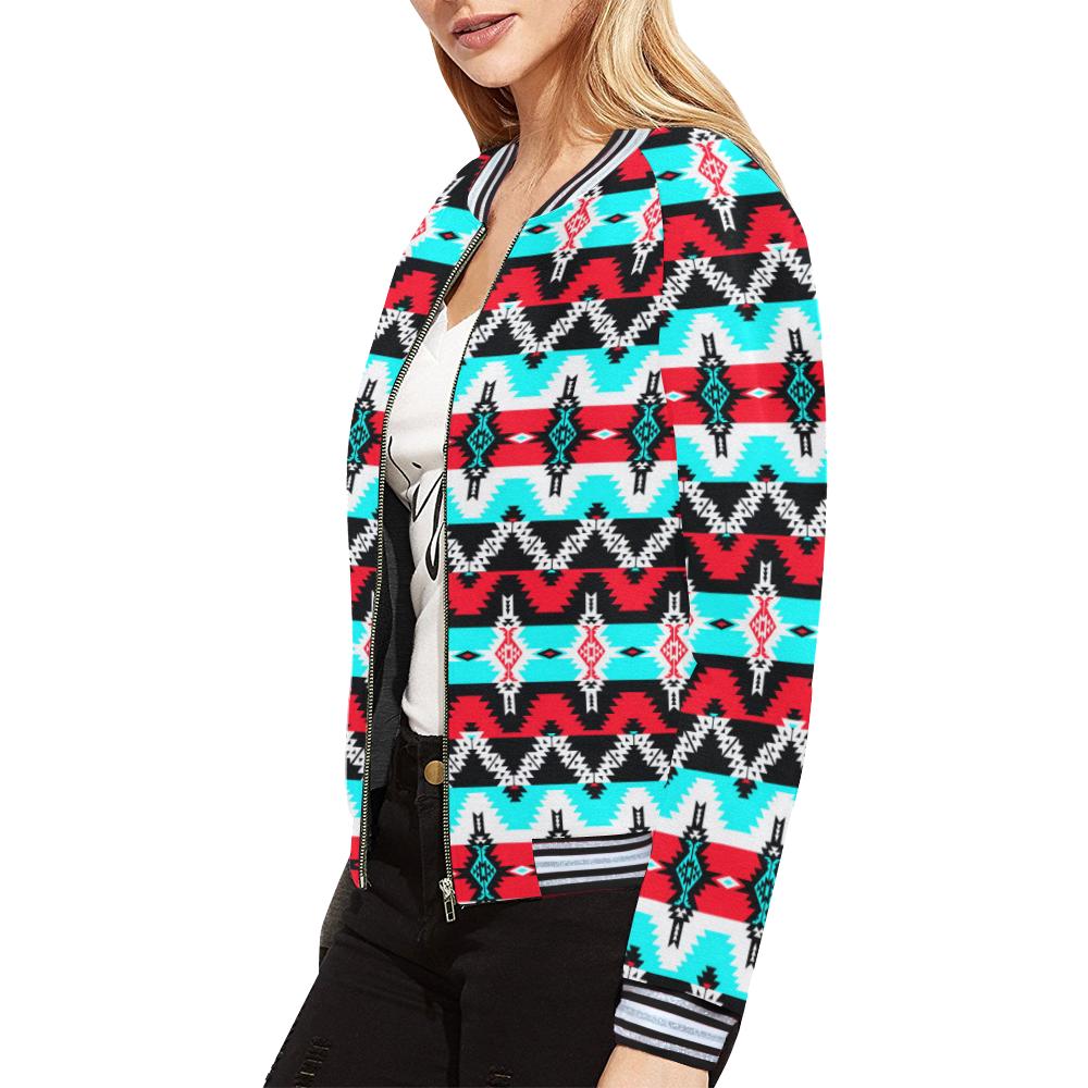 Two Spirit Dance All Over Print Bomber Jacket for Women (Model H21) All Over Print Bomber Jacket for Women (H21) e-joyer 