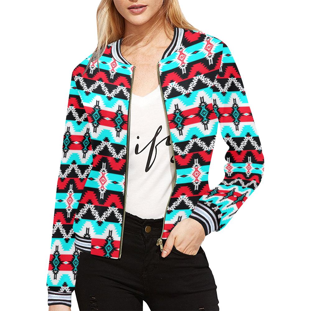 Two Spirit Dance All Over Print Bomber Jacket for Women (Model H21) All Over Print Bomber Jacket for Women (H21) e-joyer 