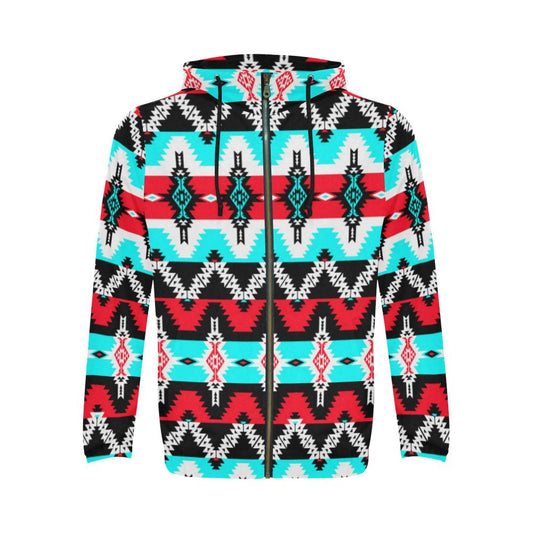Two Spirit Dance All Over Print Full Zip Hoodie for Men (Model H14) All Over Print Full Zip Hoodie for Men (H14) e-joyer 