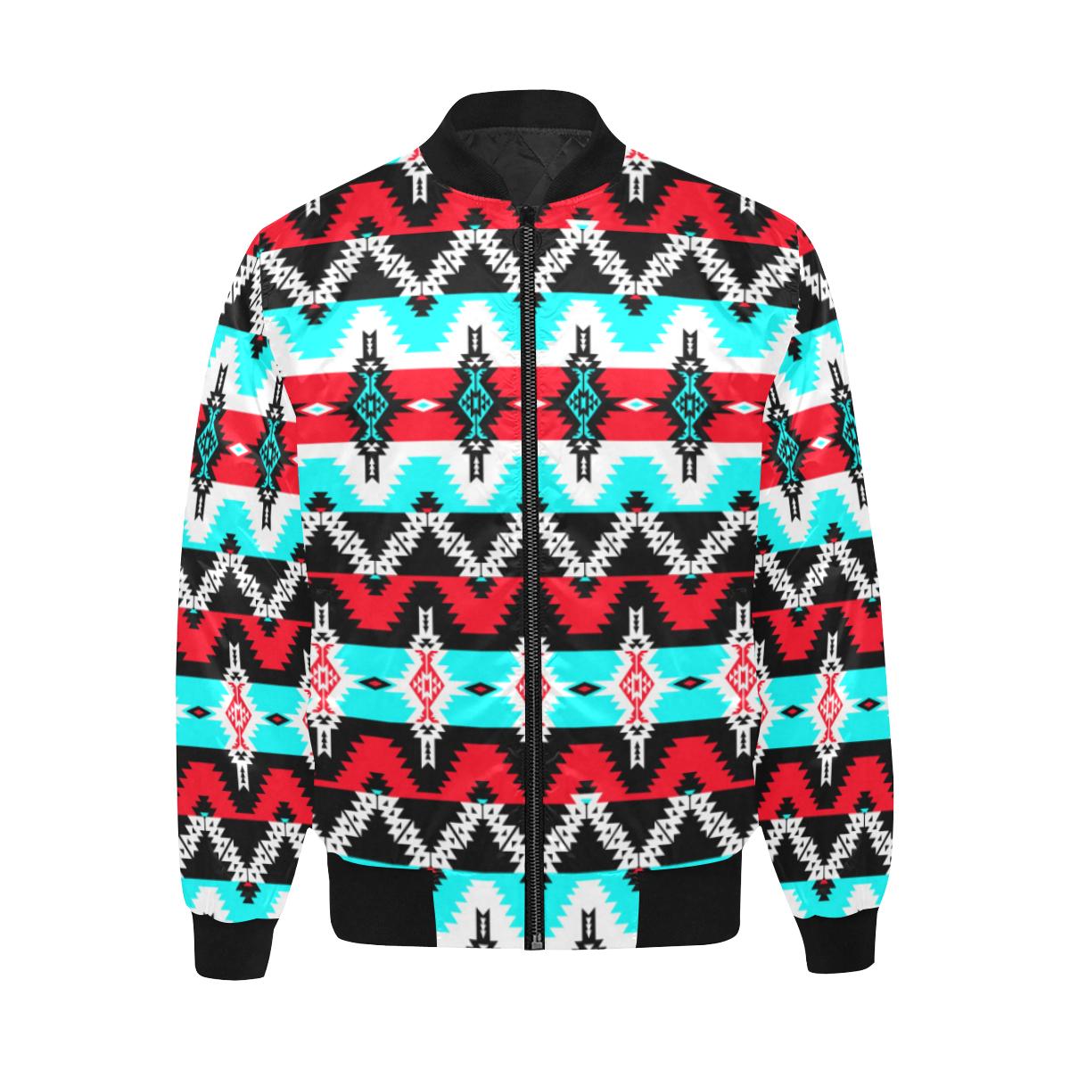 Two Spirit Dance All Over Print Quilted Bomber Jacket for Men (Model H33) All Over Print Quilted Jacket for Men (H33) e-joyer 