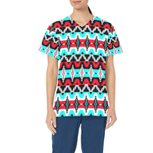 Load image into Gallery viewer, Two Spirit Dance All Over Print Scrub Top Scrub Top e-joyer 
