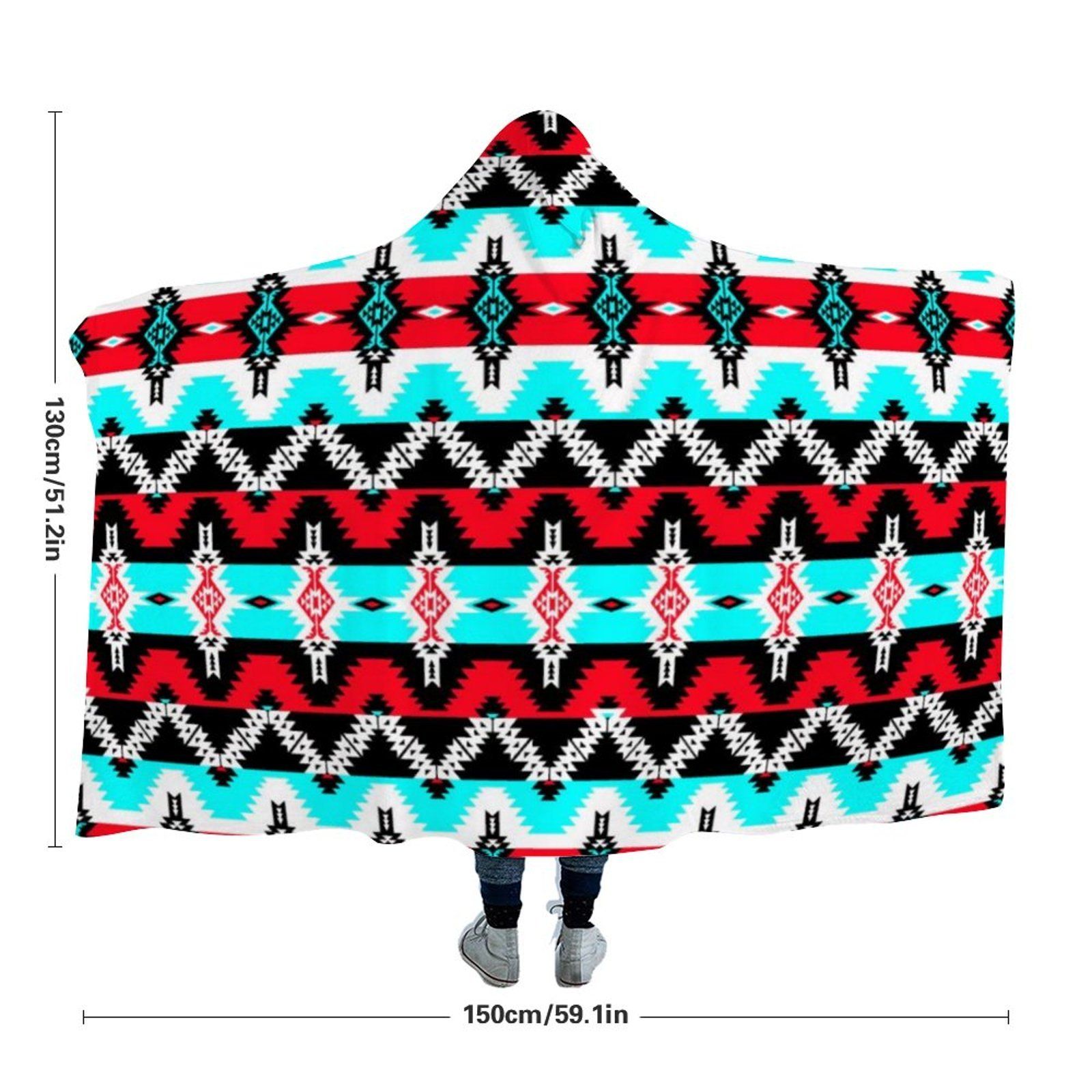 Two Spirit Dance Hooded Blanket 49 Dzine 