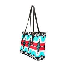 Load image into Gallery viewer, Two Spirit Dance Leather Tote Bag/Large (Model 1640) Leather Tote Bag (1640) e-joyer 
