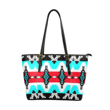 Load image into Gallery viewer, Two Spirit Dance Leather Tote Bag/Large (Model 1640) Leather Tote Bag (1640) e-joyer 
